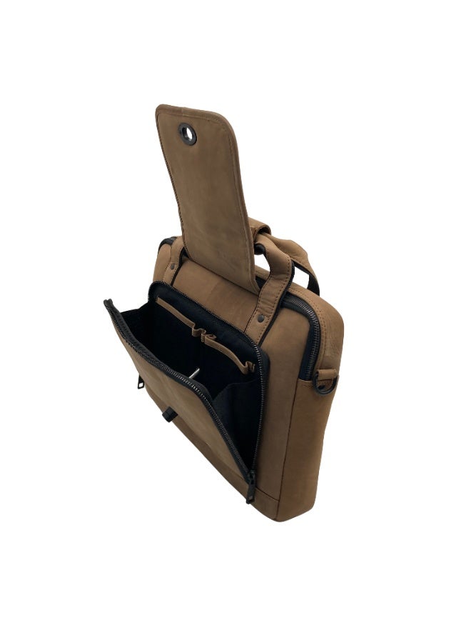 LAVERI LEATHER LAVERI Laptop Bag for Men - Leather Messenger Bag for Office - Fits up to 15 Inch Laptop - Shoulder Bag with Multiple Compartments - Executive Leather Bag for Work/Travel/Casual - 2870 - Image 4