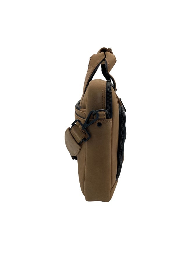 LAVERI LEATHER LAVERI Laptop Bag for Men - Leather Messenger Bag for Office - Fits up to 15 Inch Laptop - Shoulder Bag with Multiple Compartments - Executive Leather Bag for Work/Travel/Casual - 2870 - Image 2