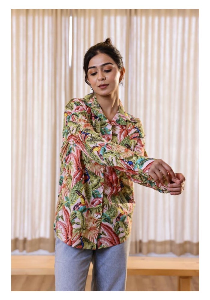 Label Flavia قميص كاجوال متعدد الألوان للنساء - Image 2