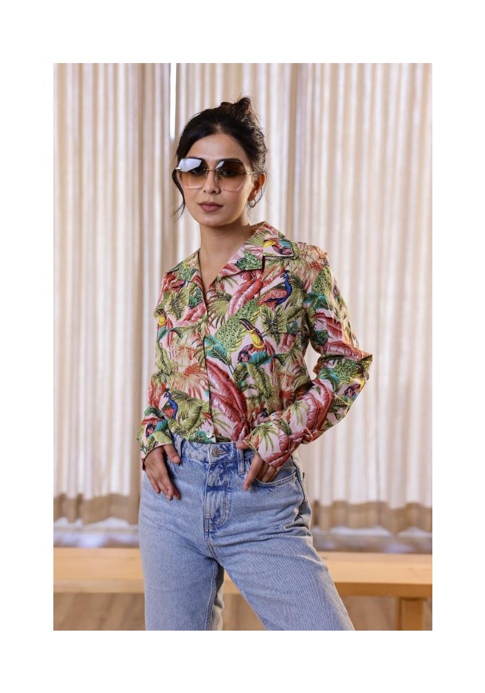 Label Flavia قميص كاجوال متعدد الألوان للنساء - Image 3