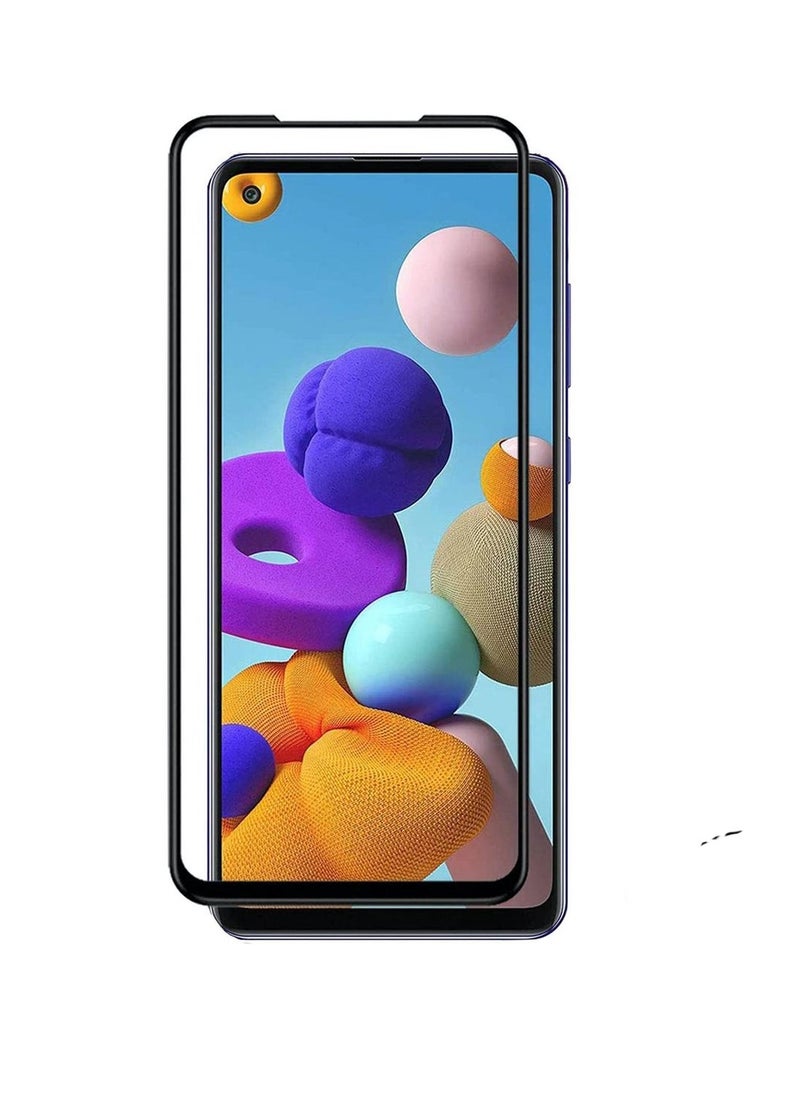 MOCOM Tempered Glass Screen Protector With 9H hardness For Samsung Galaxy A21S Black 