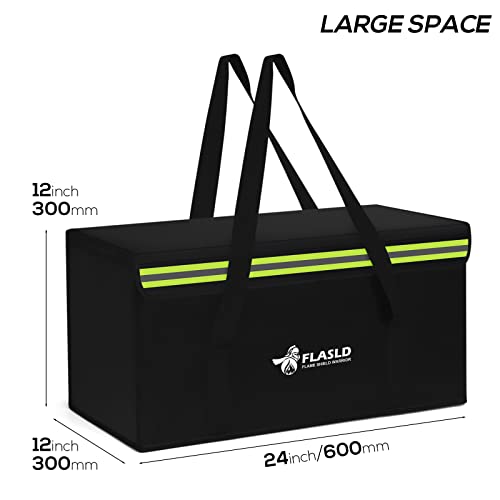FLASLD Large Fireproof Document Bags, 24x12x12” Waterproof Storage Firesafe Bag, Fireproof Folder Safe Box for Cash, Valuables & Passport, Silicone Coating & Zipper Closure - Image 3
