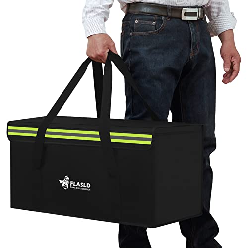 FLASLD Large Fireproof Document Bags, 24x12x12” Waterproof Storage Firesafe Bag, Fireproof Folder Safe Box for Cash, Valuables & Passport, Silicone Coating & Zipper Closure - Image 5