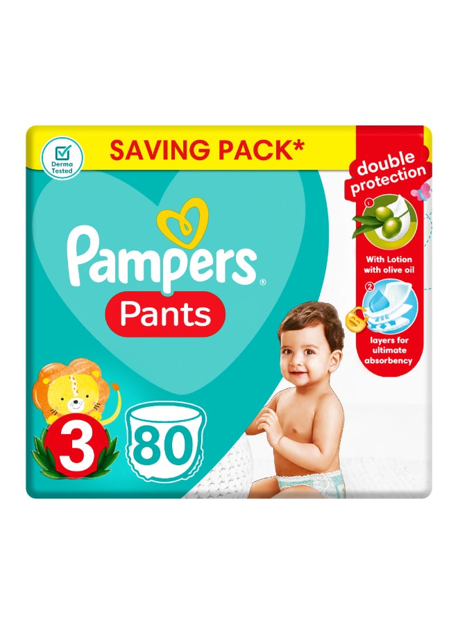 Pampers Diaper Pants Saving Pack - Size 3, 6-11 Kg, 80 Count - Image 1