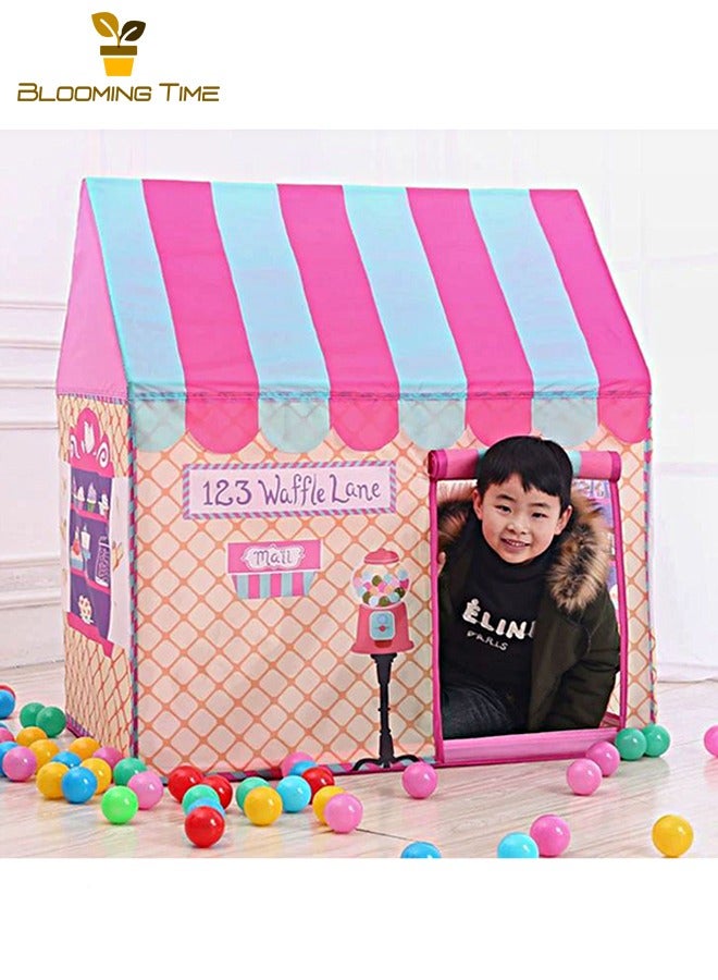 بلومنغ تايم منزل أميرة الحلوى الصغيرة ، خيمة للأطفال ، مناسبة للقراءة والنوم ، فسيحة وخفيفة الوزن ، تغليف محمول بسقف مقاوم للماء ، مناسب جدا للاستخدام الداخلي أو الخارجي لخيام الأطفال - Image 3