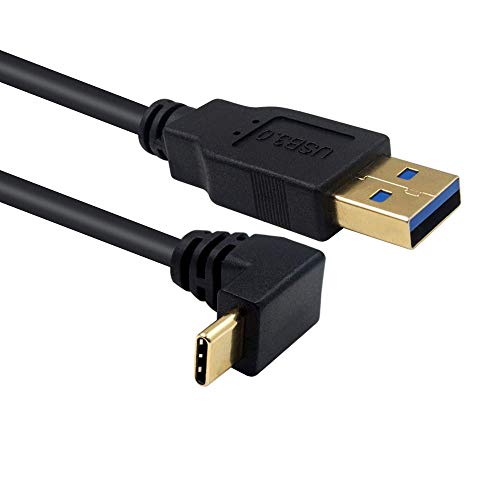 Poyiccot Type C 90 Degree Cable, 1M/ 3.3 ft USB A to USB C Charger Cable, USB 3.0 Type A Male to USB 3.1 Type C Male Fast Charging Upward or Downward Angle USB C Charger Cable Cord - Image 2