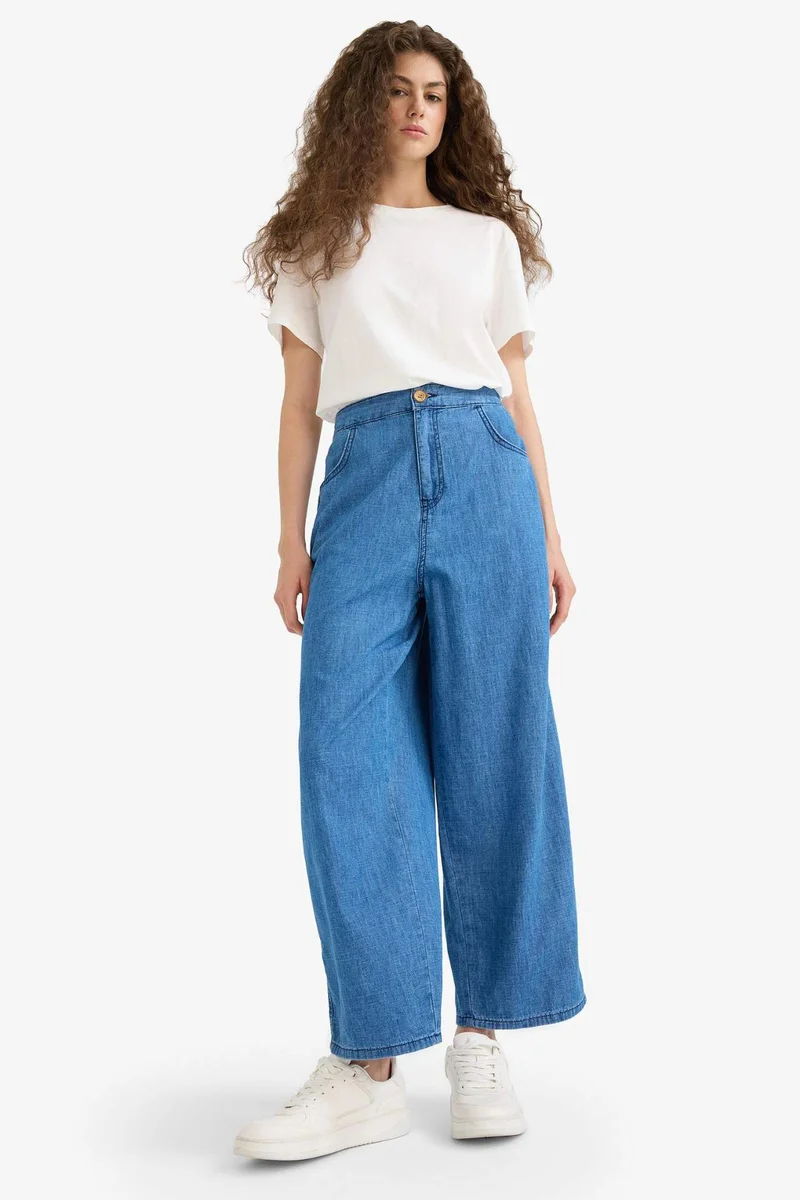 DeFacto Culotte Waist Elastic Ankle Length Jeans