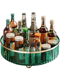 Arabest Clear Lazy Susan Pantry Organizers and Storage, 11” Turntable Organizer, Rotating Storage Rack for for Kitchen, Pantry,Cabinet, Dining Table,Fridge,Countertop,Vanity,Food Storage (Green)  - Image 1
