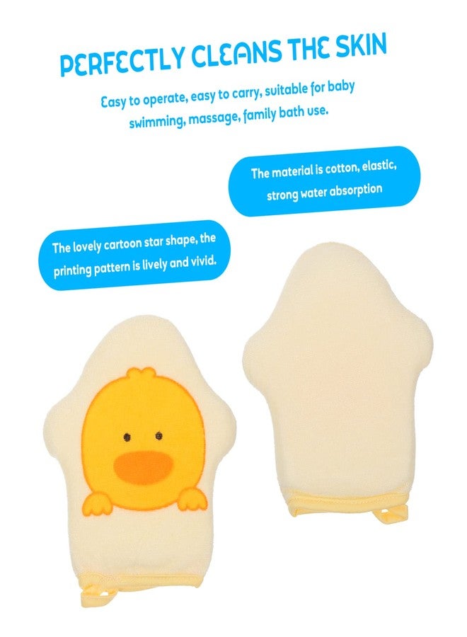 Healifty 2Pcs Baby Bath Mitt Ducky Dog Puppet Washcloths Kids Wash Gloves Bath Sponge Body Scrubber Exfoliating Gloves Wash Towels Sponge for Toddler - Image 3