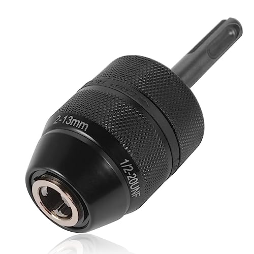 Mesee 2-13MM Keyless Drill Chuck with SDS Plus Adaptor, Professional Heavy Duty 1/2-20UNF Mount Quick Change Self-tighten Drill Chuck Adapter Converter Rotary Hammer Conversion Tool - Image 1