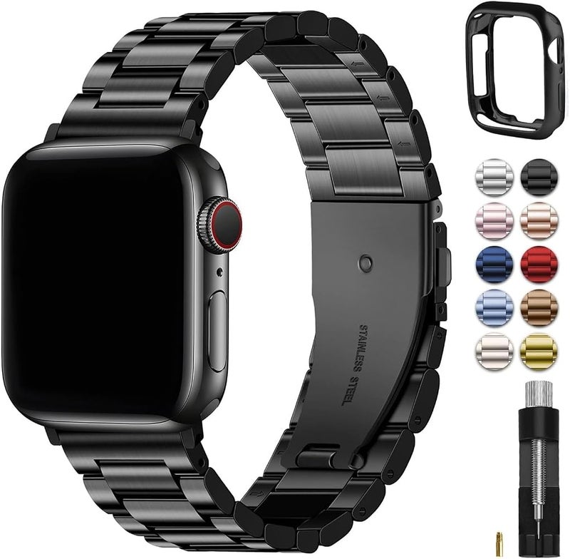 حزام معدني من Fullmosa متوافق مع Watch 49mm (Ultra3/2/1)، للرجال والنساء، بمظهر أنيق - Image 1