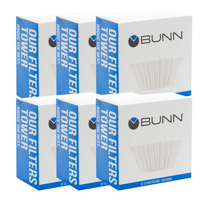 BUNN 8-12 Cup Coffee Filters, 6 each, 100ct - Image 1