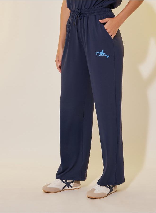 Take Two Graphic Print Regular Fit Tee and Pants Set  - Image 4