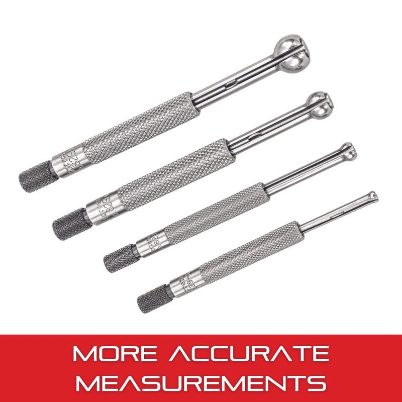 Starrett Small Hole Gage with Precision Ground Radius, Smooth, Sensitive Adjustment and Hardened-Ball Measuring Surface - .200-.300" Range, 3" Length - 829B - Image 3