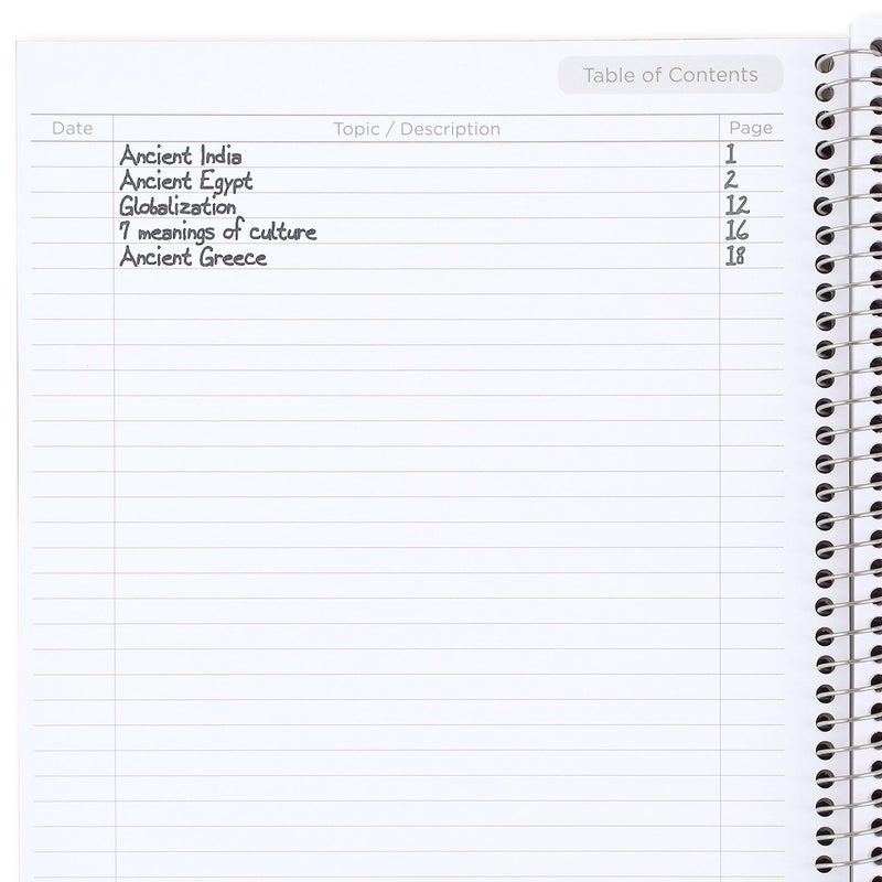 Five Star Interactive Notetaking Spiral Notebooks, 3 Pack, 1-Subject, College Ruled Paper, 11" x 8-1/2", 100 Sheets, Customizable Cover, Black, Amethyst Purple, Harvest Yellow (820196-ECM) - Image 2