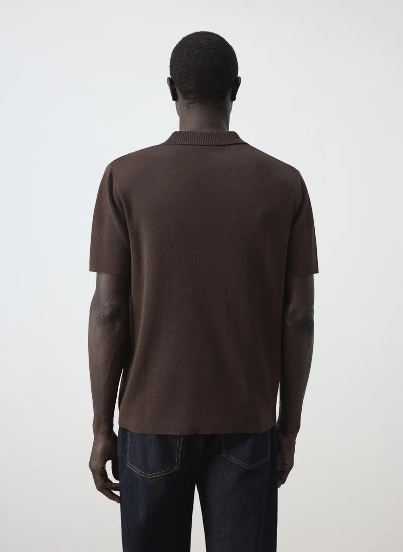 مانجو مان Fine Knit Cotton Blend Polo