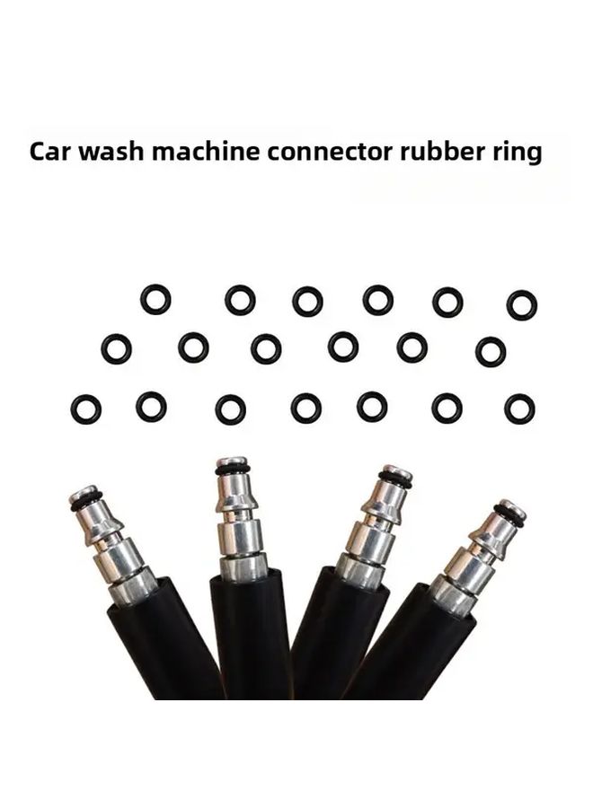 High Pressure Water Gun Sealing Ring 20pcs Black Rubber Leak Proof Durable - Image 3