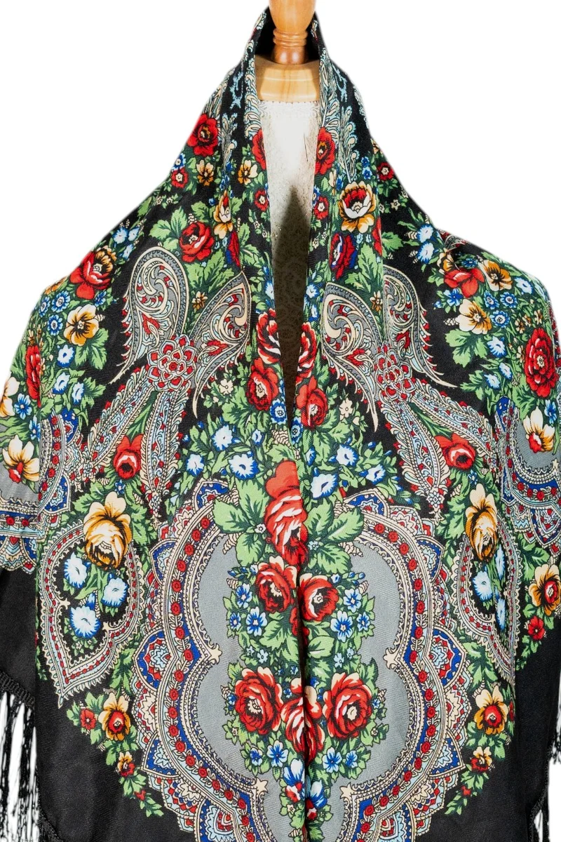 D'Daniela Kira Women's Eastern European Cotton Tassel Shawl