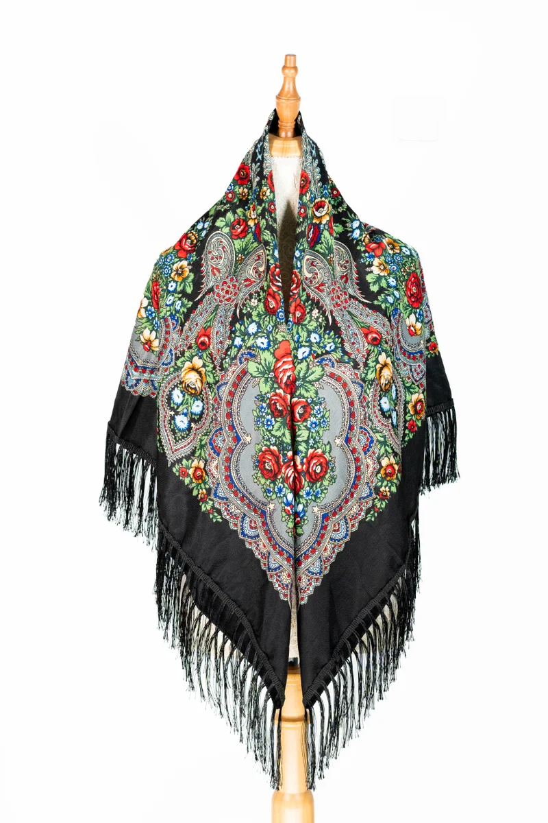 D'Daniela Kira Women's Eastern European Cotton Tassel Shawl