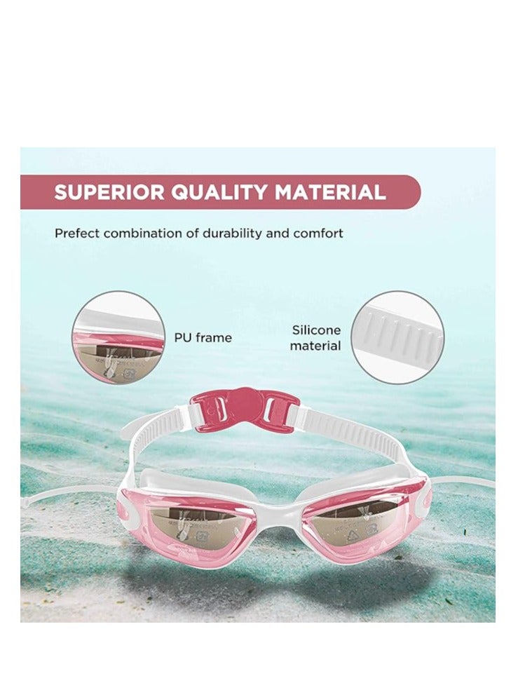 ENDLESS  EL1005 Stylish Swimming Goggle with Anti-Fog and UV Protection | Material : Silicon, PU | Attached Ear Buds and Adjustable Strap | Soft Silicone Gasket for Leak Proof | With Hard Case - Image 3