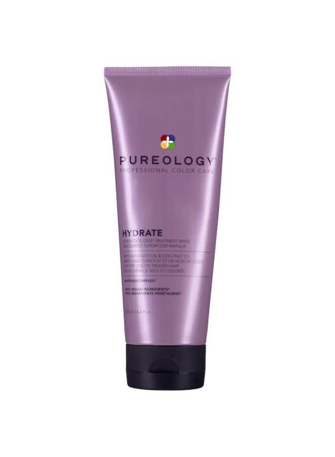 PUREOLOGY Hair Mask, Superfood Deep Treatment, Nourishes and Softens Hair, For Dry Colour-Treated Hair, Sulfate-Free, Vegan, Hydrate, 200ml - Image 1