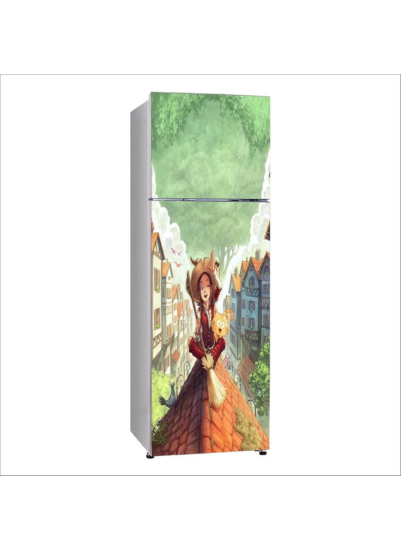 Psychedelic Collection Psychedelic Collection Painting Watercolor Paint Artist Drawing Adventure gameDecorative Extra Large PVC Vinyl Fridge Sticker Multicolor 60 cm X 160 cm_FD910_WP  - Image 2