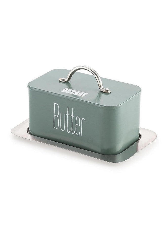 Hazel علبة زبدة هازيل مع غطاء ومقبض | طبق زبدة 500 جرام مع غطاء | صندوق تخزين الزبدة لتخزين الزبدة، مادة غذائية - Image 1