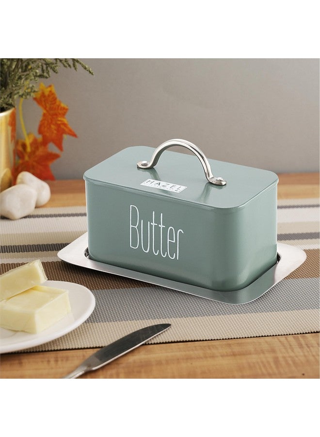 Hazel علبة زبدة هازيل مع غطاء ومقبض | طبق زبدة 500 جرام مع غطاء | صندوق تخزين الزبدة لتخزين الزبدة، مادة غذائية - Image 2