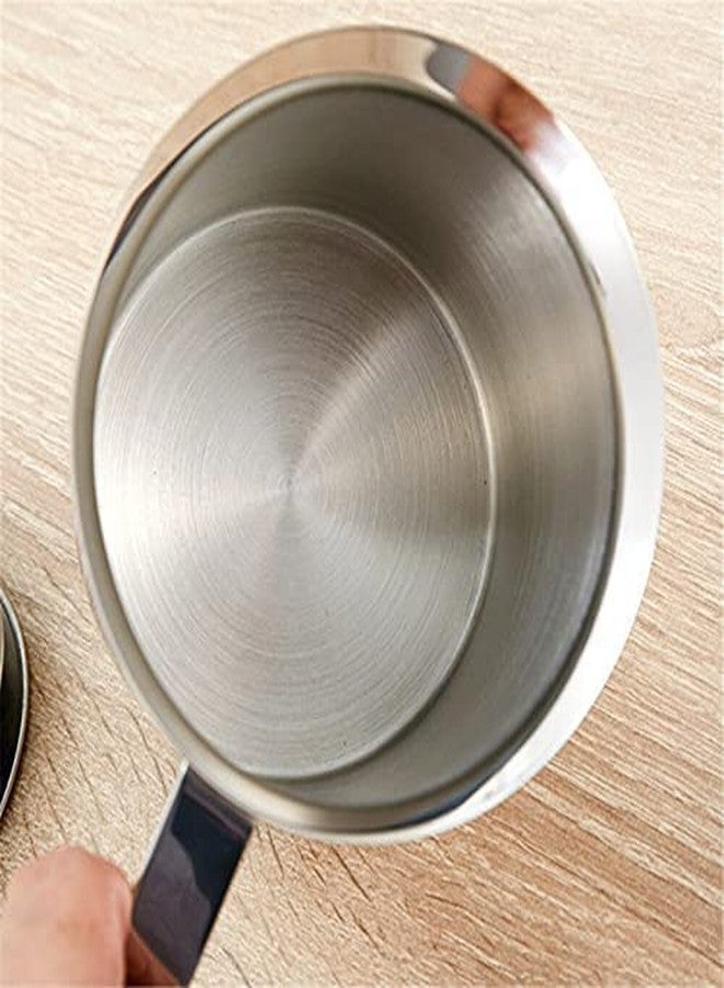 THW® 400 ML Milk Frother, Manual Frother Milk Frothing Pitchers Stainless Steel Coffee Milk Foamer Milk Creamer Frother Latte Cappuccino Foam Pitcher Manual Milk Creamer with Handle - Image 5