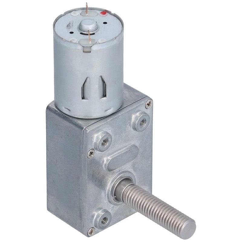 JGY370 DC 24V Gear Motor with M8 Threaded Shaft, High Torsion Low Speed Self - Locking Gear Motor for DIY Robots and Mini Projects (10RPM) - Image 4