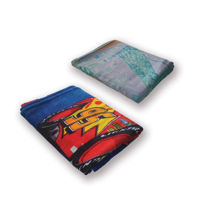 Athom Trendz Athom Living DIS06802n805 Disney Modern 2 Piece 350 GSM Cotton Bath Towel Set 24x48 Blue - Image 2