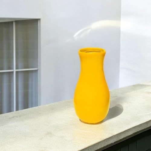 TREE MAISON CORONATING HOMES Yellow Vase | 8 Inch | Decorative Resin for Home & Office Décor | Elegant Modern Yellow for Living Room, Table & Gifting | Pack of 1 - Image 5