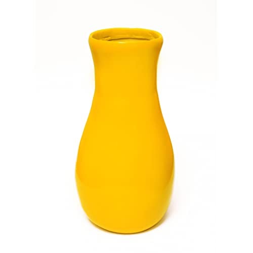 TREE MAISON CORONATING HOMES Yellow Vase | 8 Inch | Decorative Resin for Home & Office Décor | Elegant Modern Yellow for Living Room, Table & Gifting | Pack of 1 - Image 1