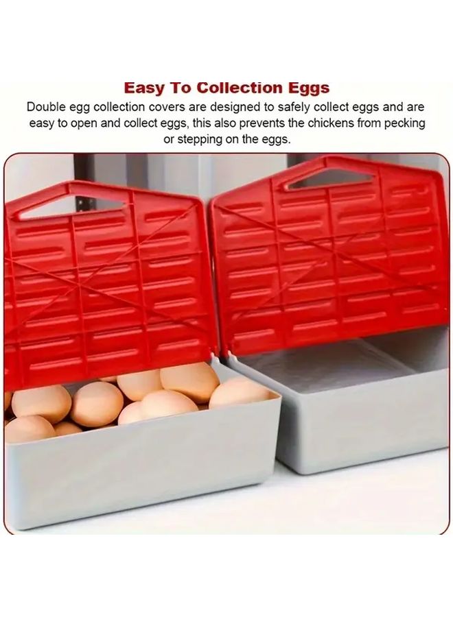 Two Grids Stackable Chicken Coop Easy Assembly Space Saving Heavy Duty Indoor Outdoor - Image 4