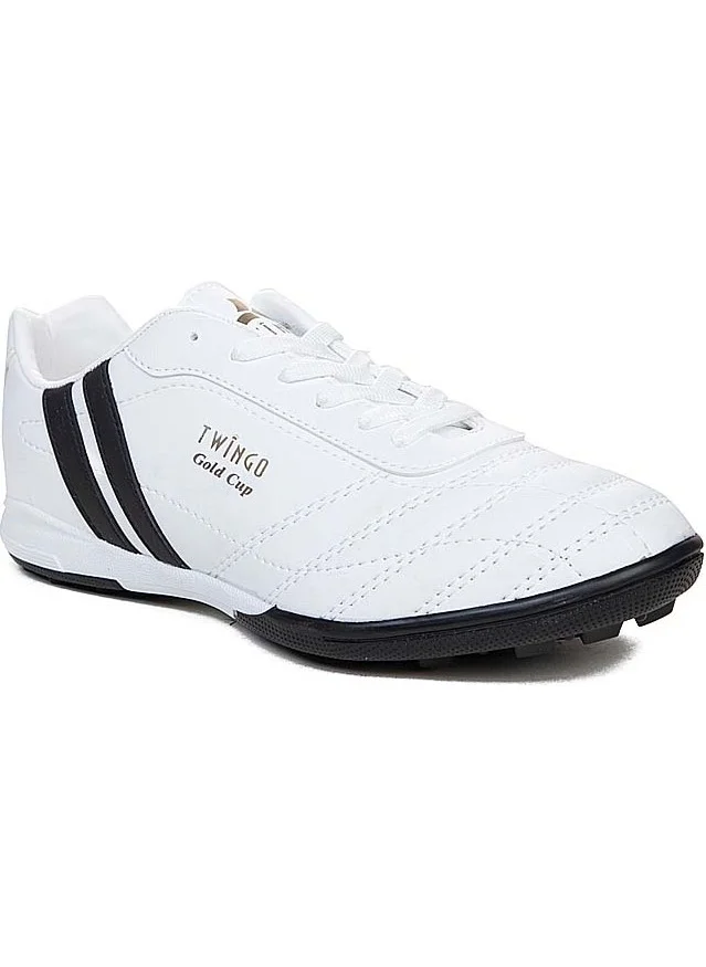 TwinGo 134 White Boys Turf Football Shoes