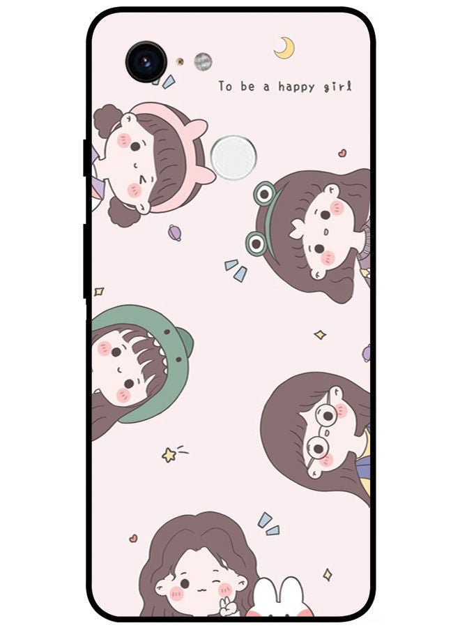 Protective Case Cover For Google Pixel 3 XL Smart Series Printed Protective Case Cover for Google Pixel 3 XL To Be A Happy Girl