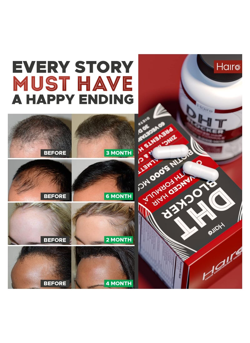 Hairo Nutrition - DHT Blocker Hair Follicle Regrowth with High Potency Biotin for Women and men - Image 1