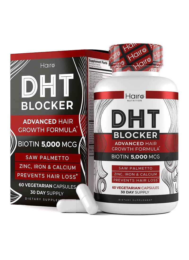 Hairo Nutrition - DHT Blocker Hair Follicle Regrowth with High Potency Biotin for Women and men - Image 1
