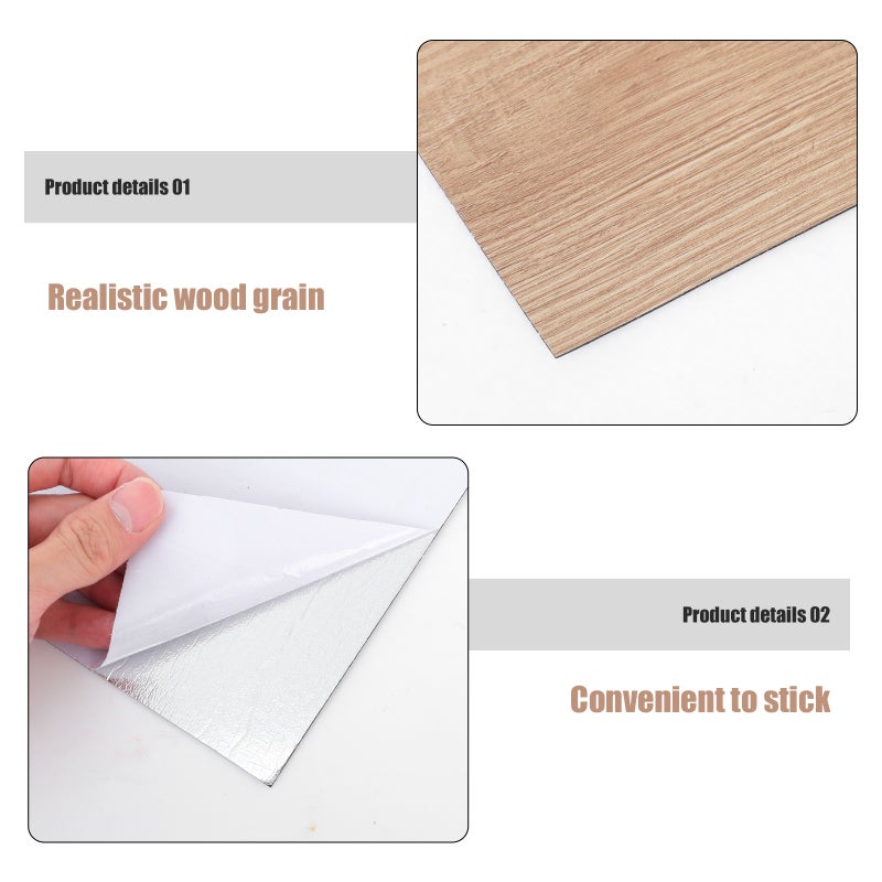 32pcs Wall Tile Stickers: Wood Grain Peel And Stick Self-Adhesive Pvc Wallpaper - Sticky Floor Tiles For Bathroom Kitchen Home Renovation - Image 2