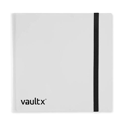 Vault X 12 Pocket Standard Strap Binder, Holds 480 Trading Cards in 20 Side-Loading Pages (White) - Image 1