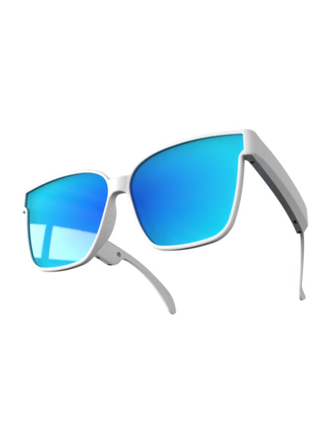 Generic Tk Explosions A3 Bluetooth Glasses UV Protection UV400 Listening To Music Call Sun-Color:Square White Frame Red Lenses  - Image 3
