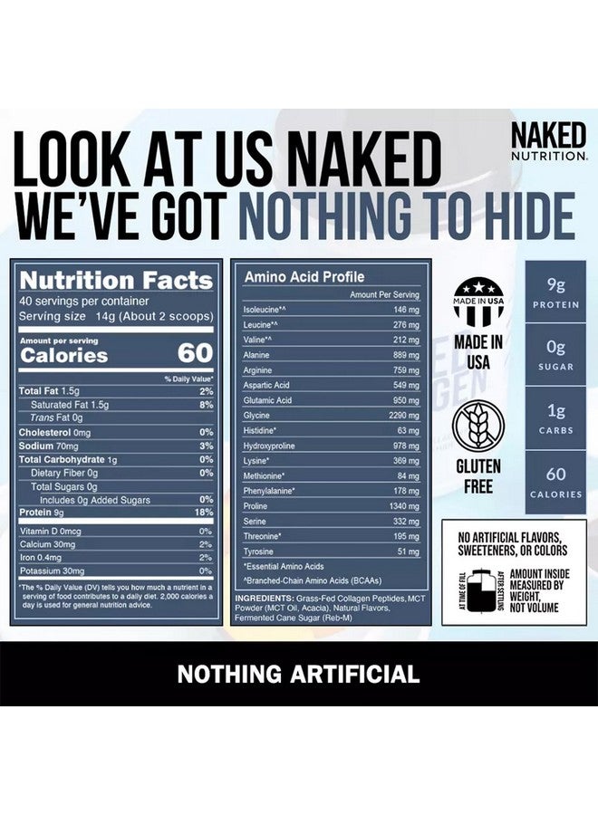 Nakd Naked Collagen Coffee Creamer - Vanilla Collagen Creamer For Coffee - Dairy-Free, Gluten-Free, GMO-Free - Support Hair, Skin, and Nails - 40 Servings - Image 5