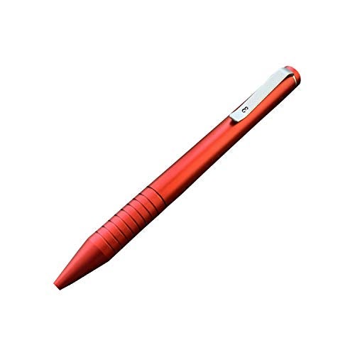 Everyman Grafton Mini Twist Refillable 0.7mm Gel Ink Pen Crimson | Sleek Anodized Aluminum Pocket Pen with Grooved Grip | Smooth Writing EDC Ink Pen for Office, Travel, Work & Gifting - Image 1