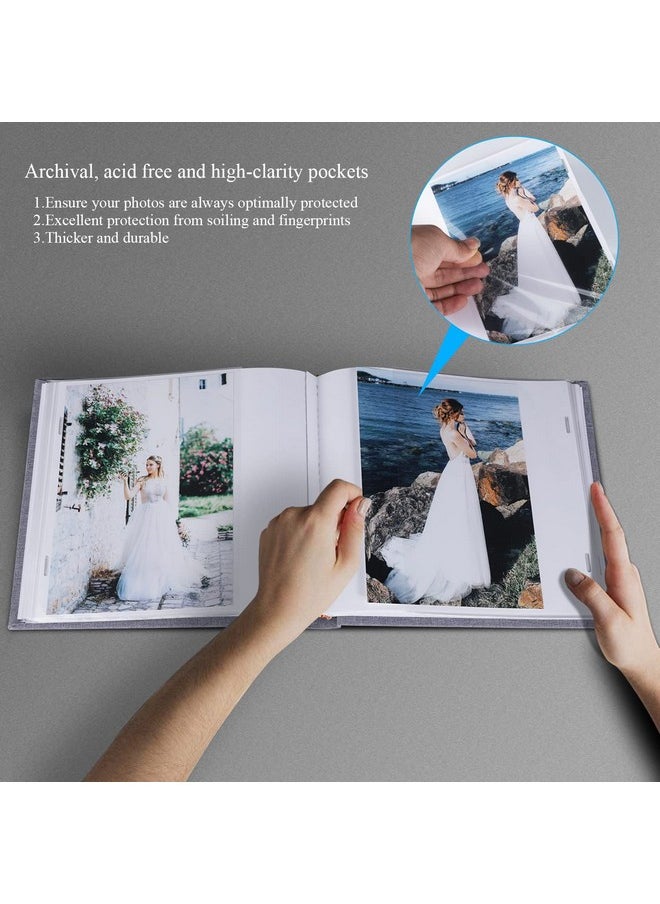 1DOT2 - Photo Album 4X6 Hold 60 Photos With Memo Vertical Slip-In Pockets Photo Book, Linen Cover Picture Photo Albums With Writing Space For Wedding Baby Mother'S Day Grey - Image 1