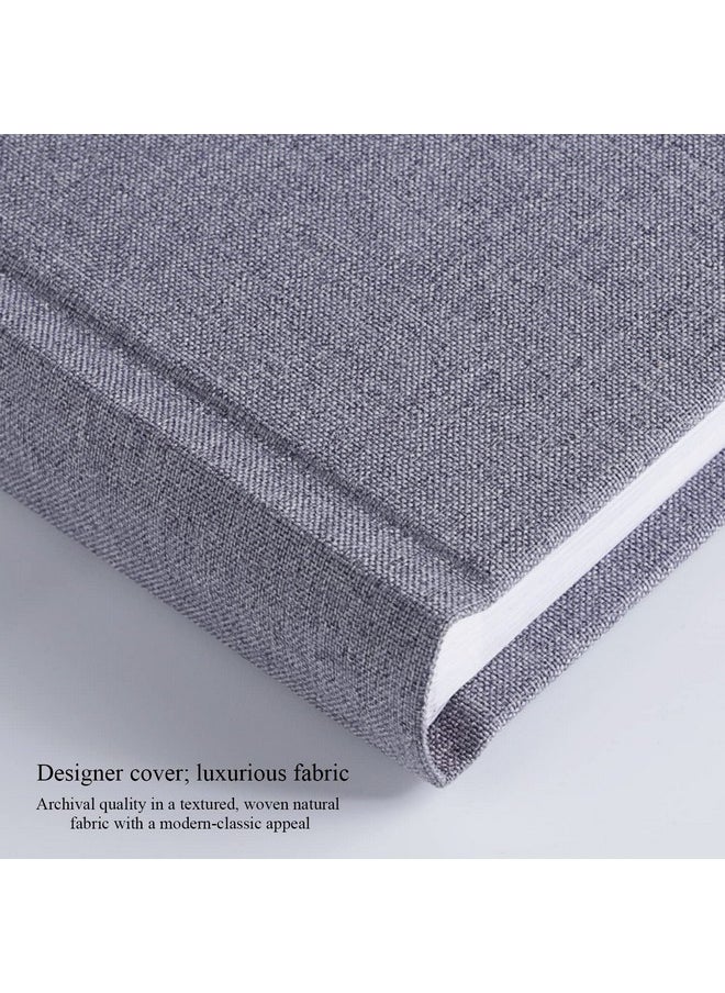 1DOT2 - Photo Album 4X6 Hold 60 Photos With Memo Vertical Slip-In Pockets Photo Book, Linen Cover Picture Photo Albums With Writing Space For Wedding Baby Mother'S Day Grey - Image 1