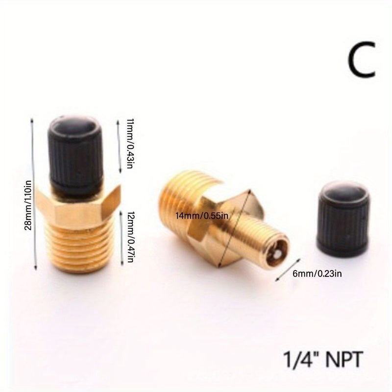 Durable Fill Valve for 1/4 NPT Air Compressor Tanks Corrosion Resistant Copper - Image 5