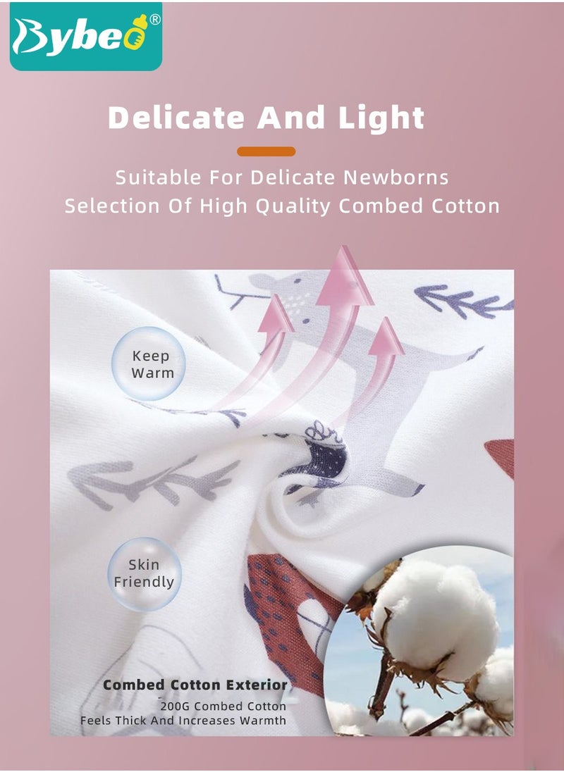 Bybeo 6 PCS Newborn Sleepsack Swaddle Blanket Baby Swaddling Wrap Infant Babies Sleeping Bag with Hat and Anti-grasping Gloves for Boy Girl Soft Cotton Sleep Sack  - Image 4