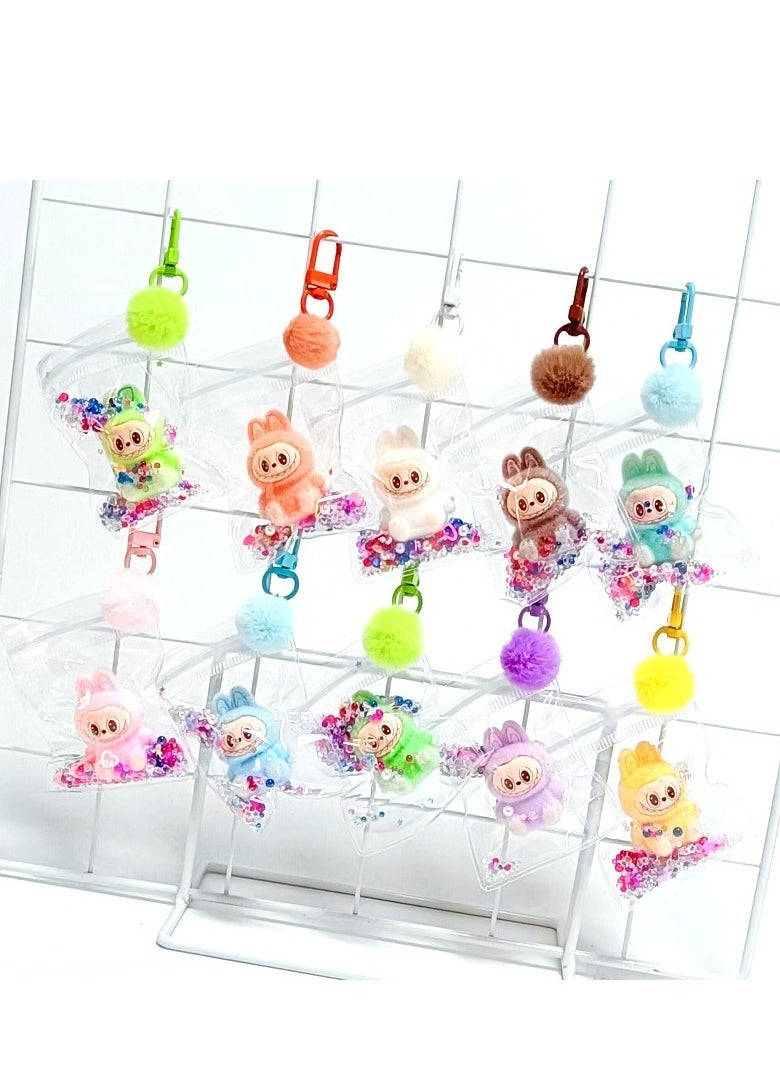 Labubu sitting vesion ququ keychain 7.5X6 cm  - Image 3