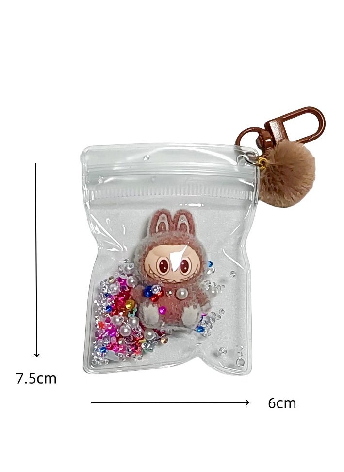 Labubu sitting vesion ququ keychain 7.5X6 cm  - Image 2