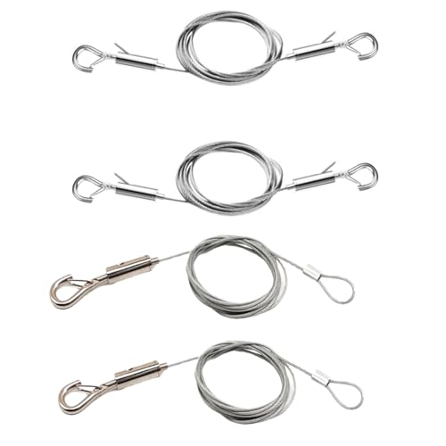 MAKABEE 4PCS Adjustable Picture Frame (2+2) ,Mirror Hanging Wire Kit,3.3FT (1M) Heavy Duty Stainless Steel Rope for Hanging Pictures,Mirrors,Light Lamp,Billboards,Basket,Flowerpot,Hold Up to 66lbs - Image 1